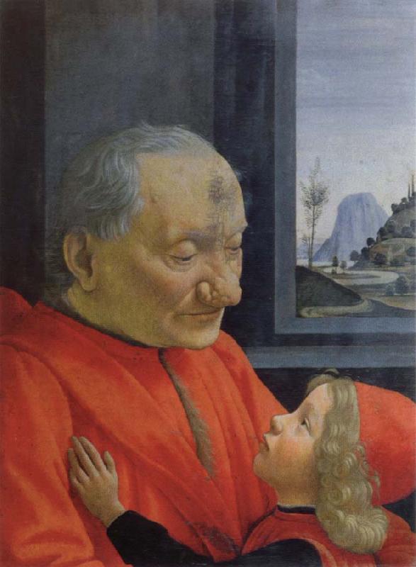Domenico Ghirlandaio old man with a young boy France oil painting art